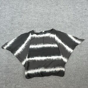 Converse One Star Blouse Womens Small Gray Tie Dye Dolman Short Sleeve Top